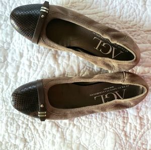 AGL Brown Cap-toe Flats 9.5m